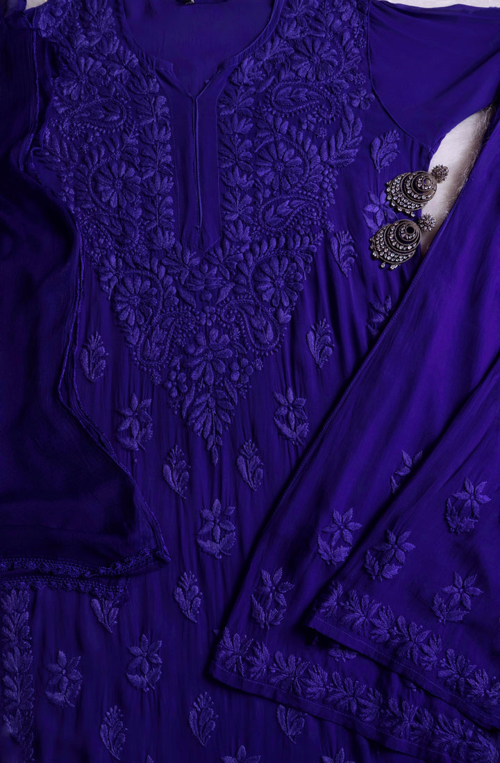 Zimra Deep Purple Viscose 3 Piece Set