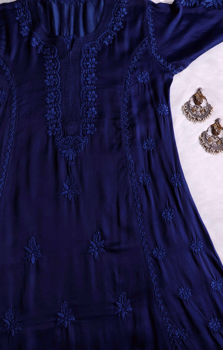 Mehr Royal Blue Modal Silk Dress