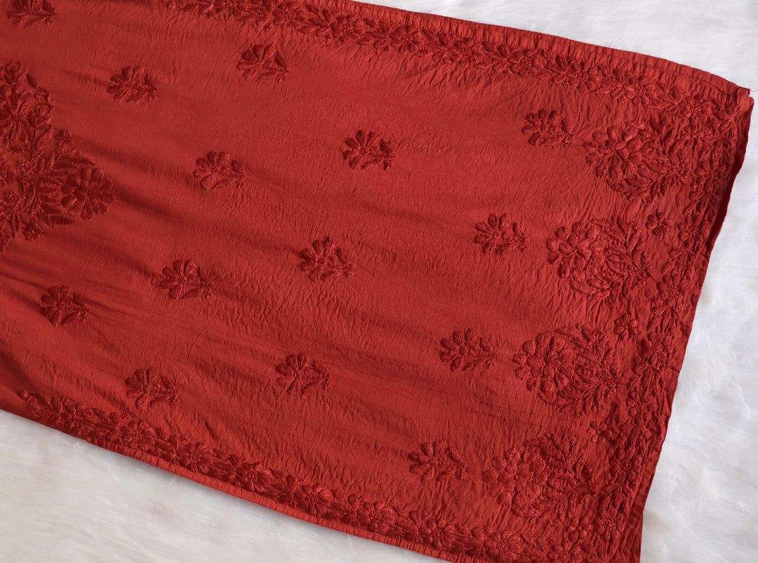 Jannat Rust Chanderi Kurta