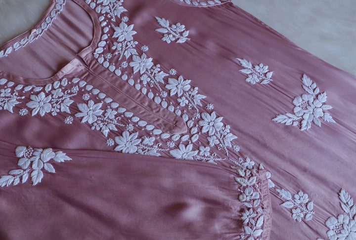 Mahnoor Dusty Lavender Modal Silk Kurta Set