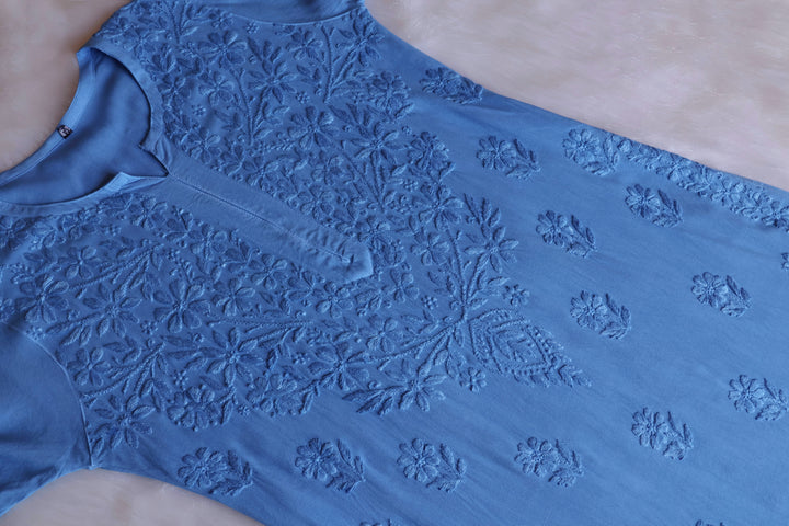 Iqra Ice Blue 2 piece Rayon set