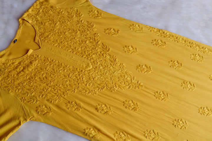 Iqra Mustard Yellow 2 piece Rayon set