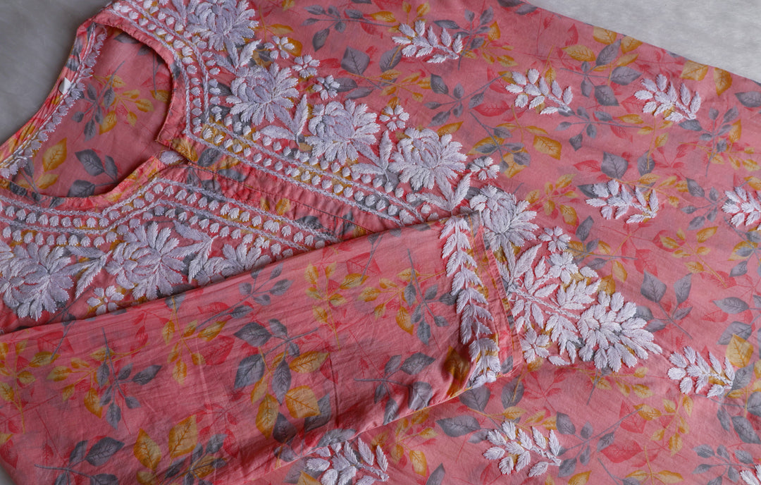 Iris Peach Pure Mulmul set
