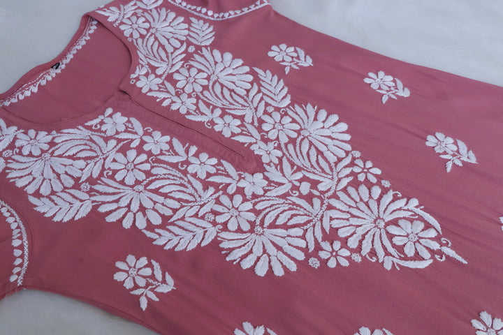 Ayesha Rose Brown Rayon Kurta Pant set