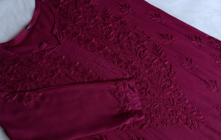 Nazakat Plum 2 piece Rayon set