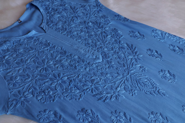 Iqra Ice Blue 2 piece Rayon set