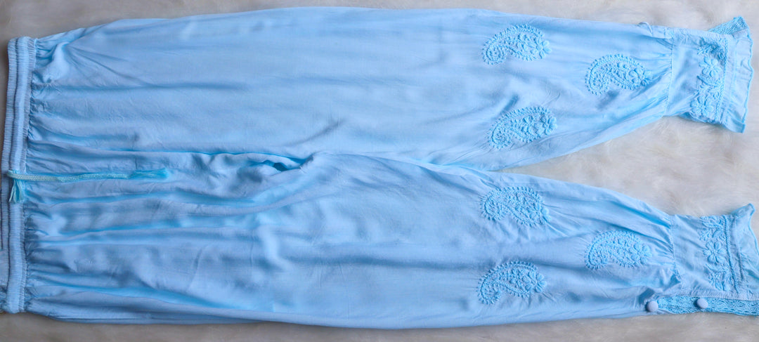Zamda Afghani Ice Blue Pure Modal Set