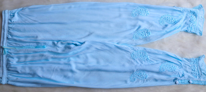 Zamda Afghani Ice Blue Pure Modal Set