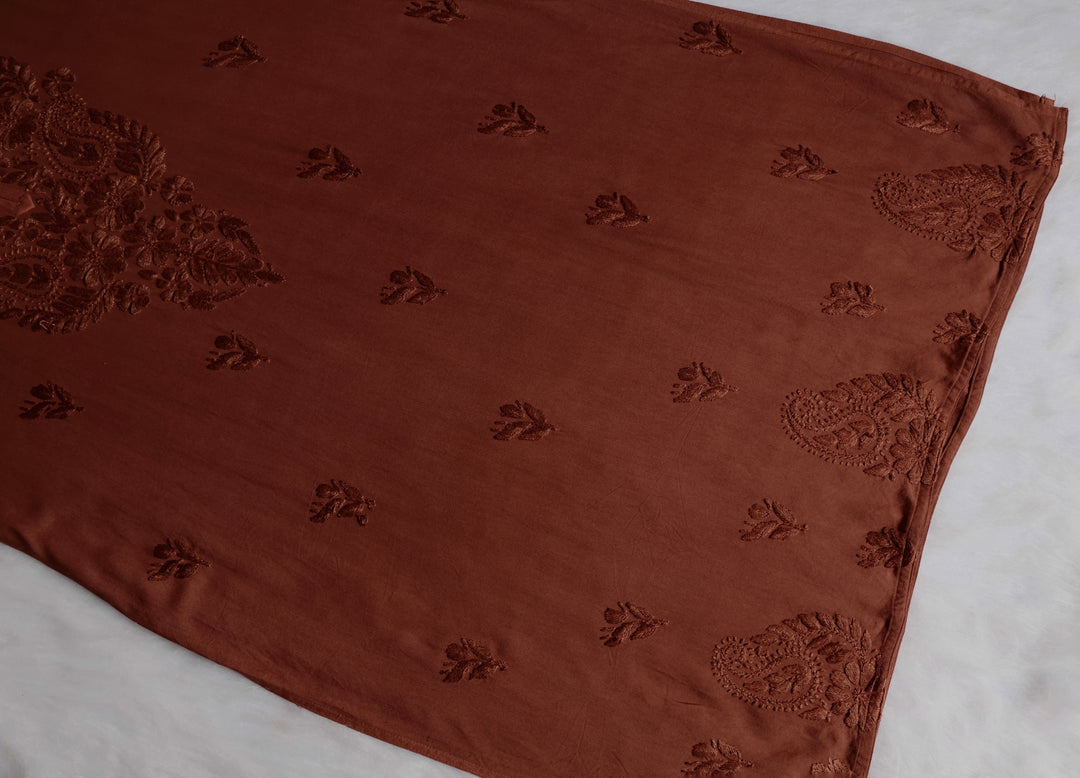 Zahrah Mocha Brown Ombre Long Rayon Kurta
