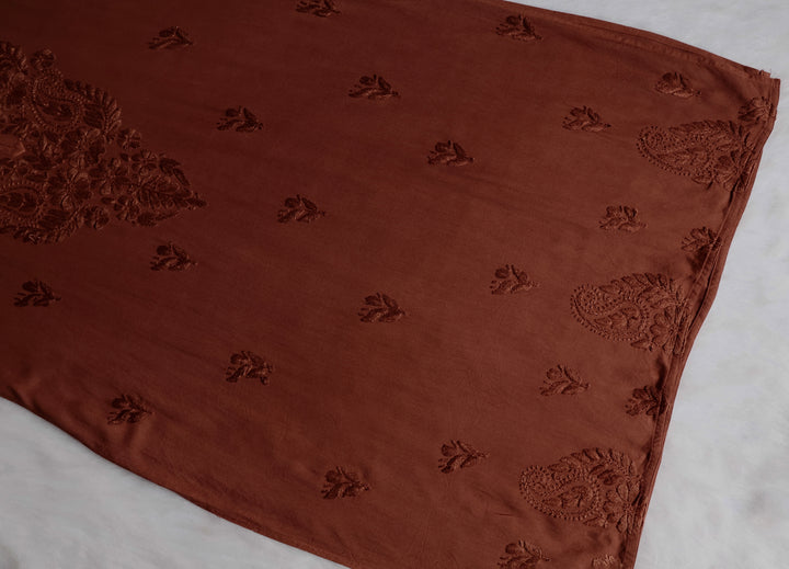 Zahrah Mocha Brown Ombre Long Rayon Kurta