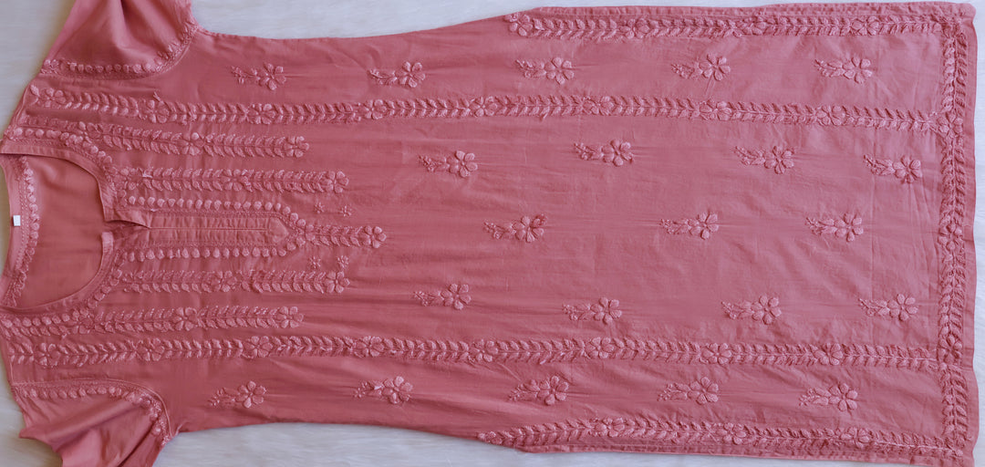Noor Rose Brown Pure Cotton Kurta