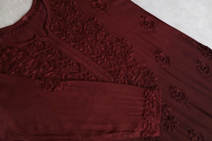 Farhaa Choclolate Brown 2 piece Rayon set