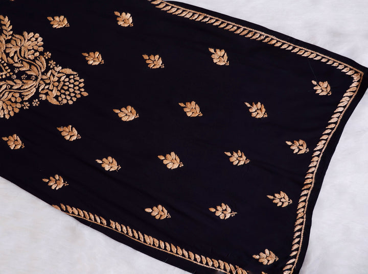 Noora Black & Beige Long Rayon kurta