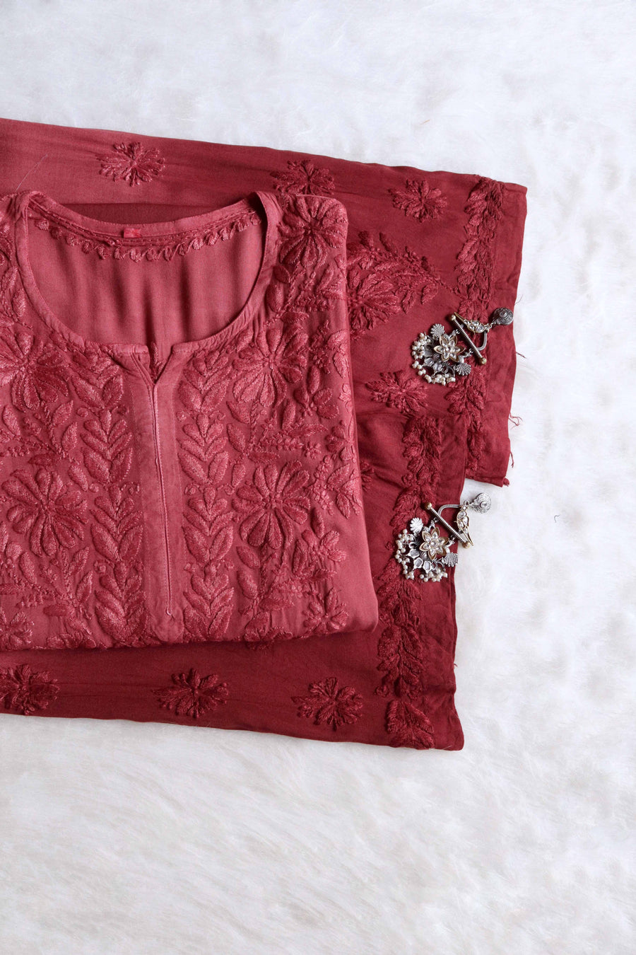 Noor Beige Chikankari Kurta