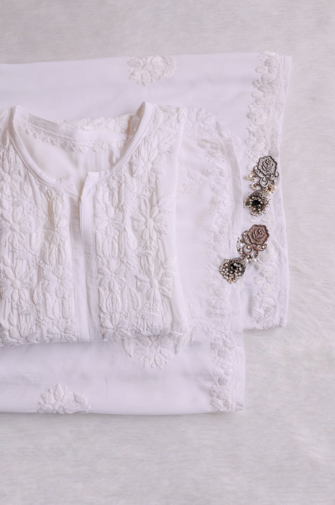 Zahrah White Pure Modal set