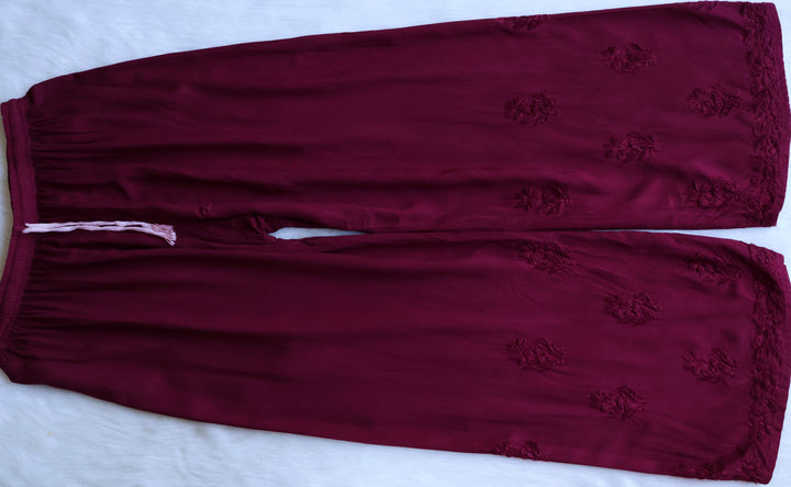 Farhaa Burgundy 2 piece Rayon set