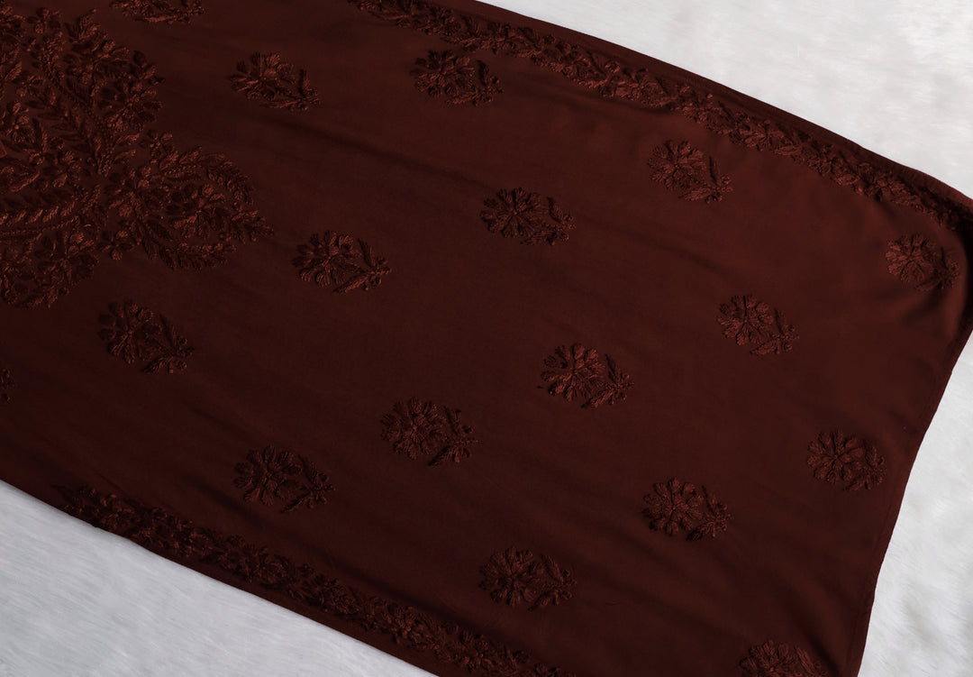 Duaa Chocolate Brown Long Ombre Rayon Kurta