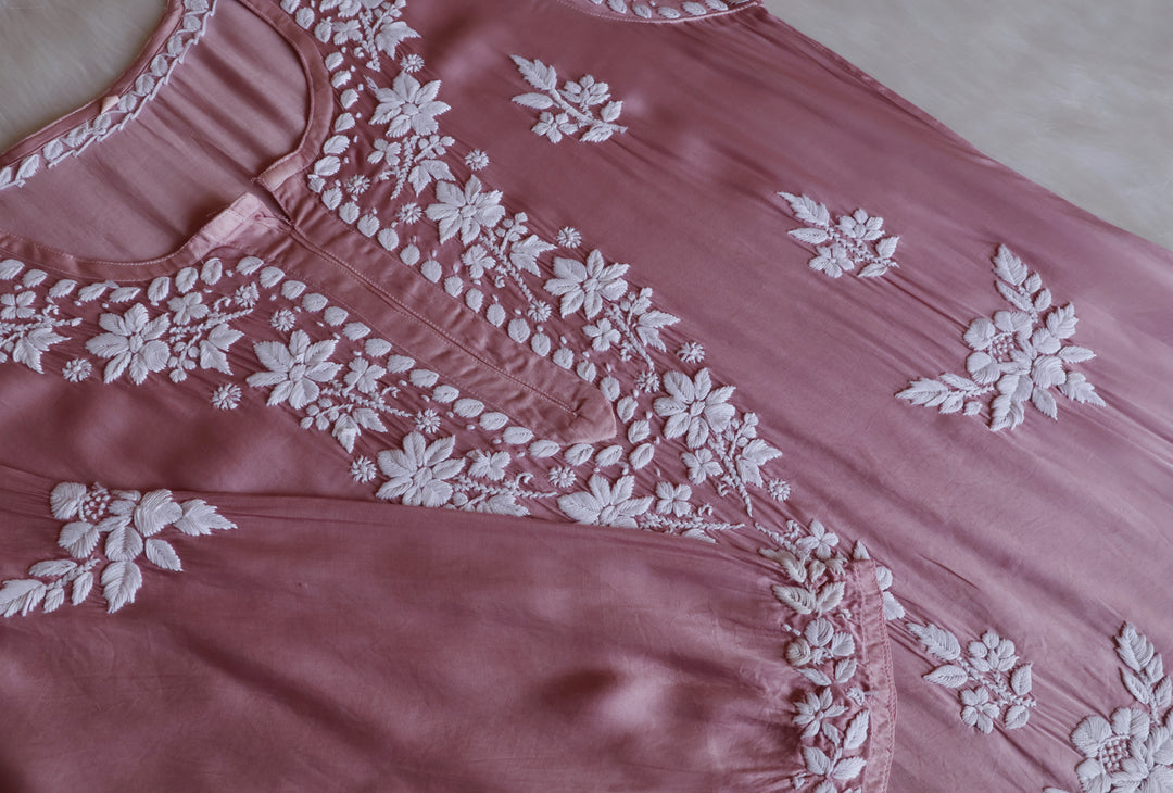 Mahnoor Rosewood Modal Silk Kurta Set