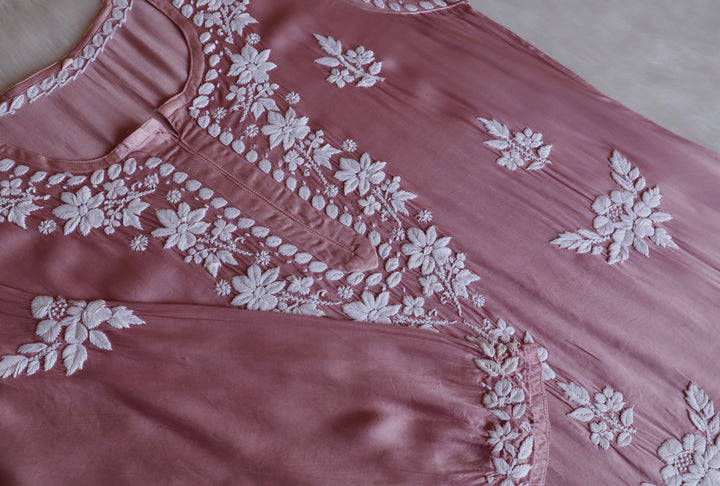 Mahnoor Rosewood Modal Silk Kurta Set