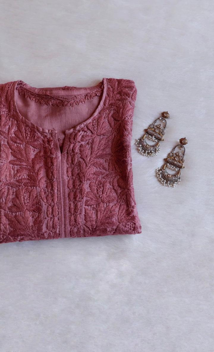 Alanah Dusty Purple Chanderi Kurta