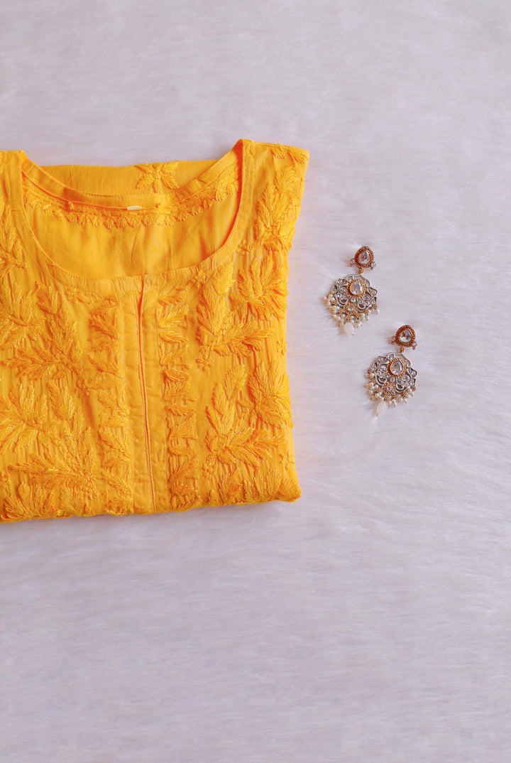 Zaira Mango Yellow Pure Cotton Kurta