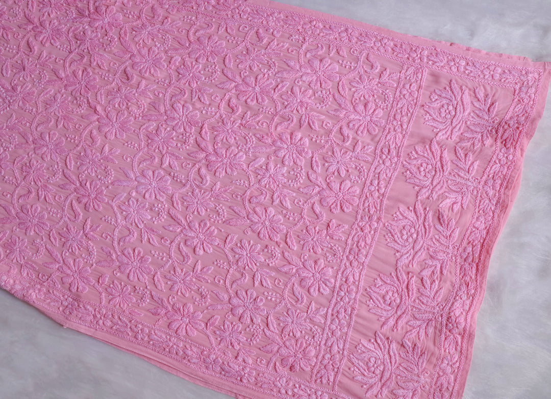 Mehr Baby Pink Long Viscose Strappy Kurta
