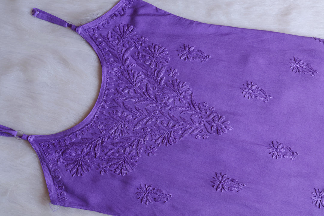 Aira Purple Short Sleeveless Kurta
