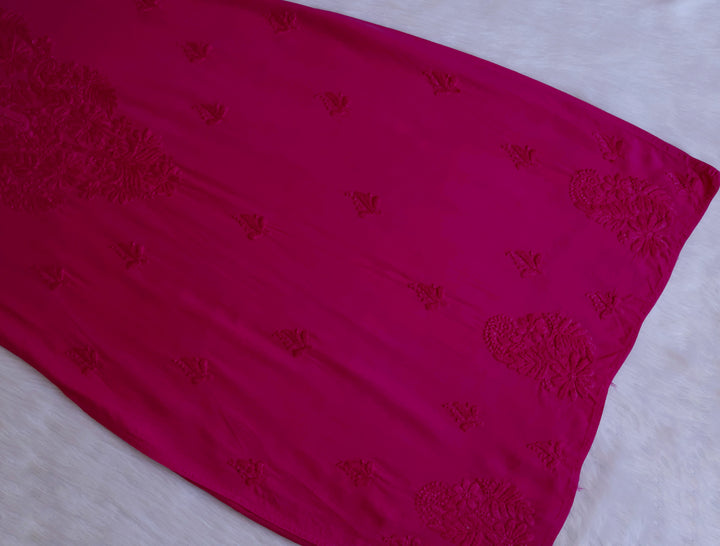 Zahrah Deep Pink Long Rayon Kurta
