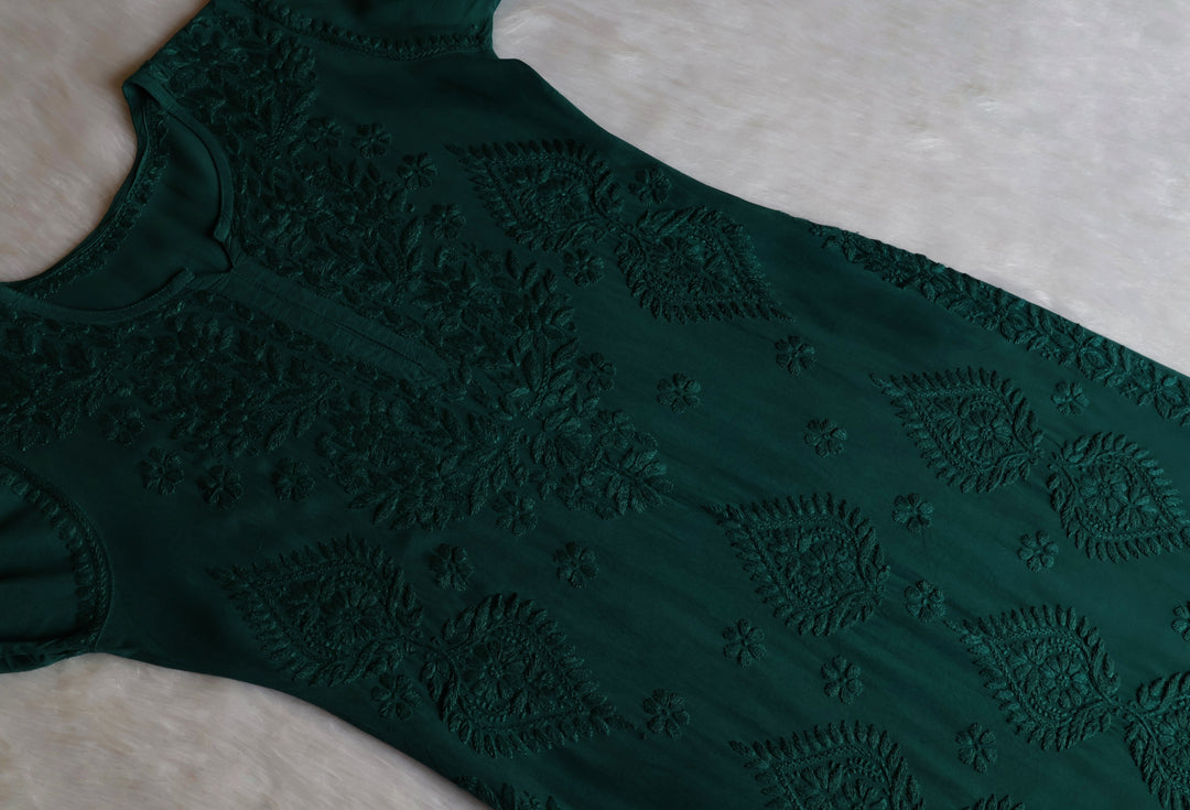 Zobia Deep Green 2 piece Rayon set