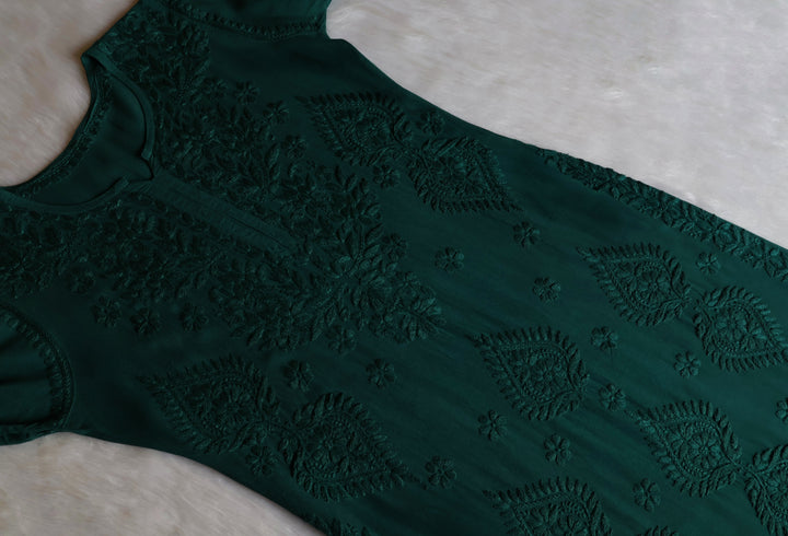 Zobia Deep Green 2 piece Rayon set