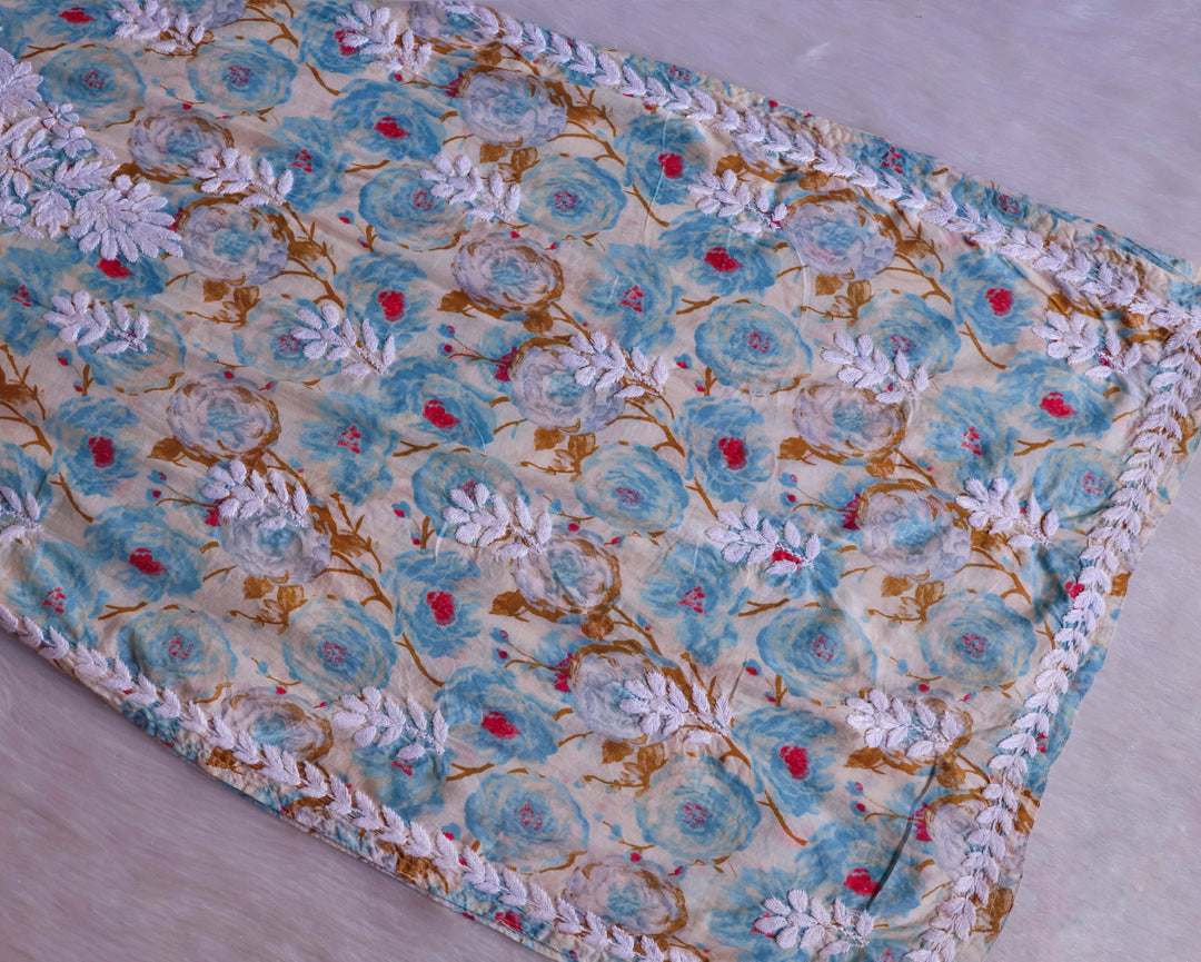 Noor Sky Blue Pure Mulmul set