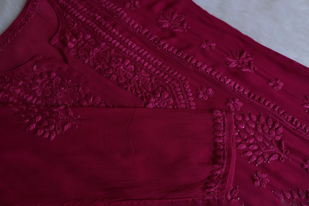 Hoor Deep Purple Viscose Georgette kurta