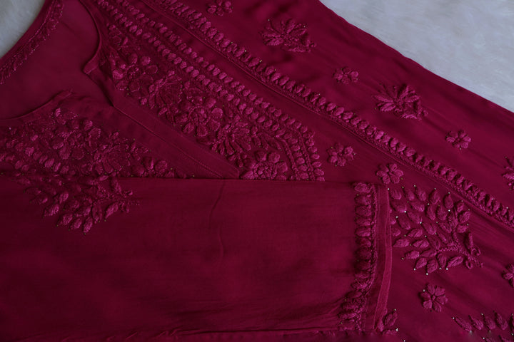 Hoor Deep Purple Viscose Georgette kurta