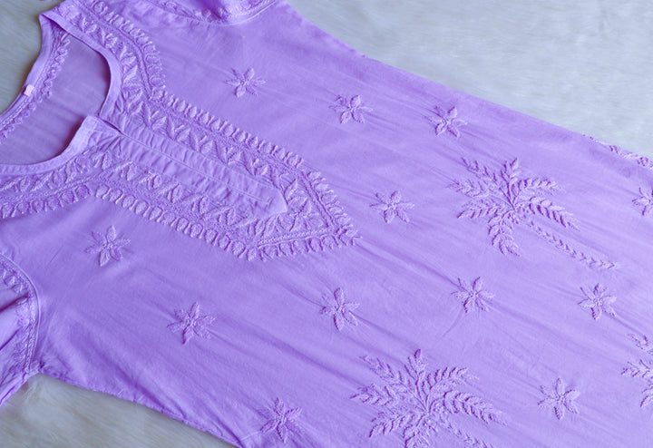 Heer Lavender Pure Cotton Kurta