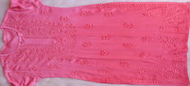 Aayat Rose Pink Rayon Kurta Pant set
