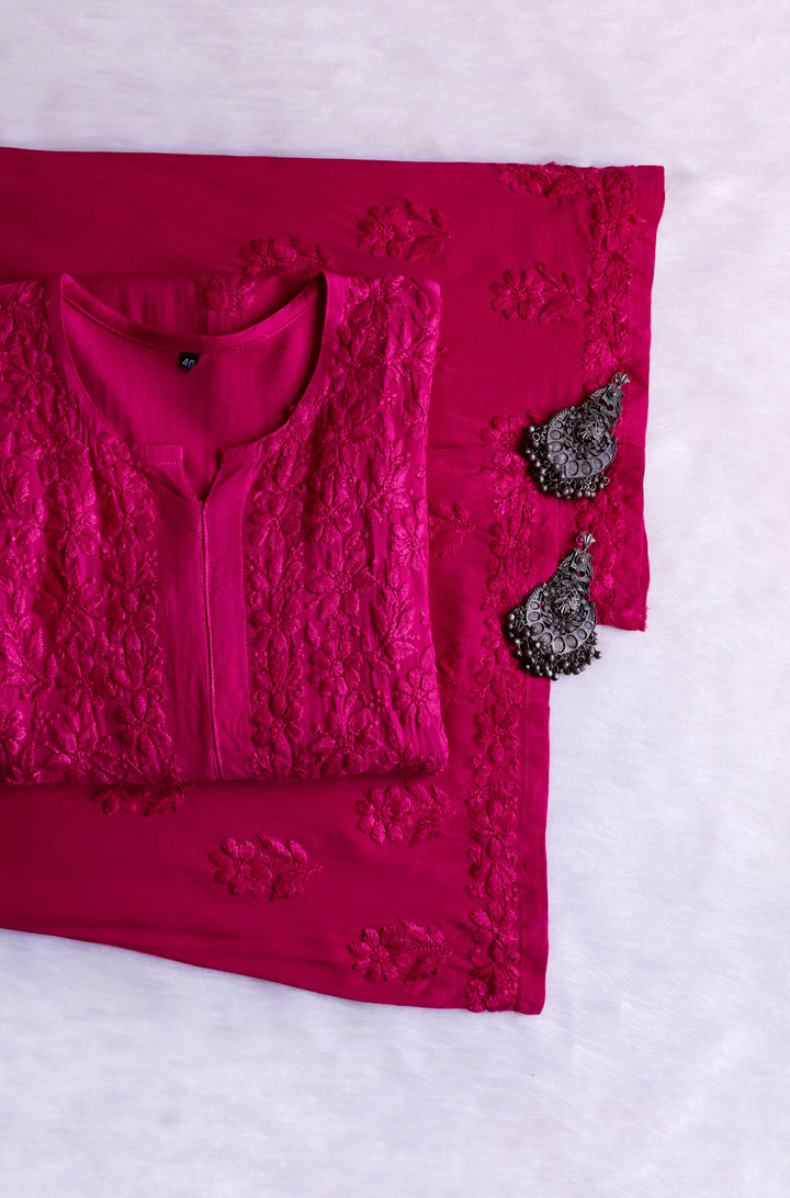 Iqra Deep Pink 2 piece Rayon set