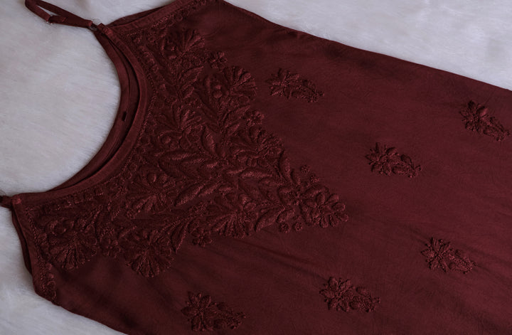 Aira Chocolate Brown Short Sleeveless Kurta