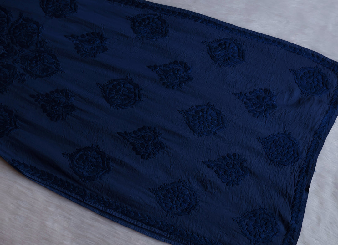Alfiya Royal Blue Pure Chanderi set