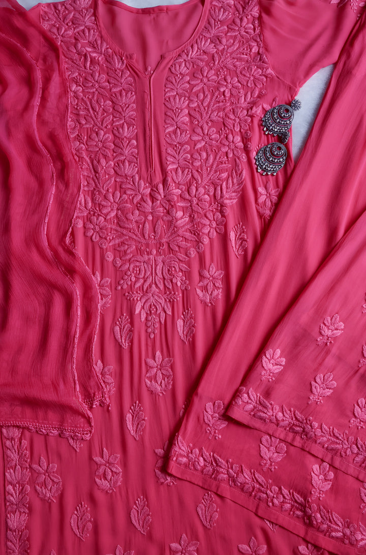 Zimra Mauve Pink Viscose 3 Piece Set