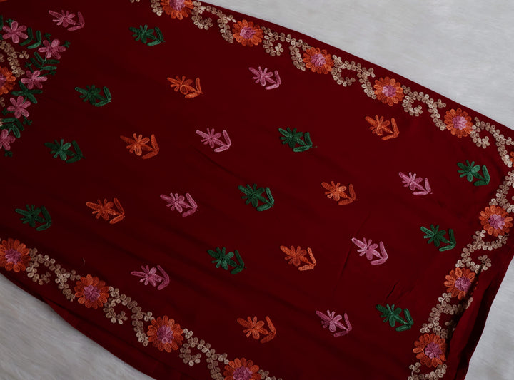 Anah Maroon Ombre Long Rayon Kurta