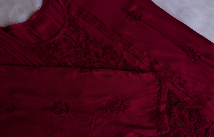 Mayra Plum Pure Muslin Kurta