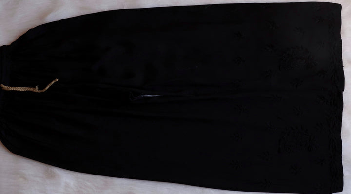 Laila Black Rayon 3 Piece Set - Noor Chikankari