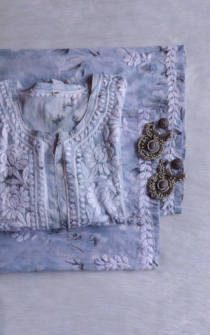 Ayra Grey Pure Mulmul set