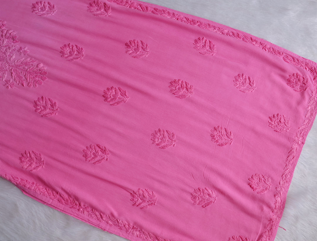 Alvira Baby Pink Long Ombre Rayon Kurta