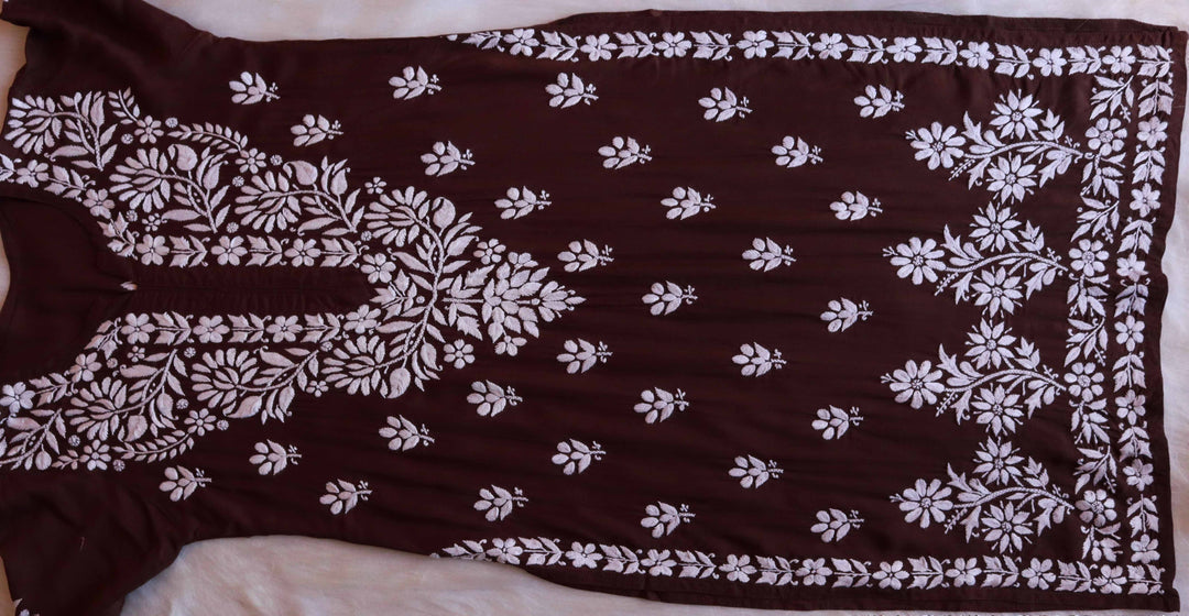 Ferisha Chocolate Brown Long Modal Kurta