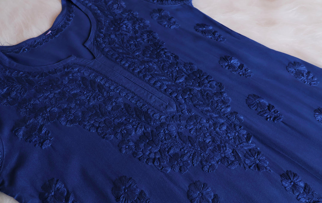 Azel Royal Blue 2 piece Rayon set