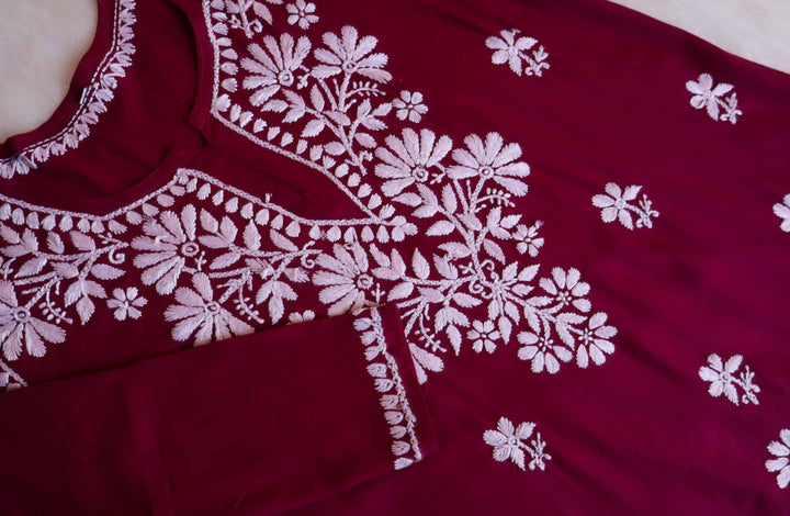 Aayat Deep Purple Short Rayon Kurta
