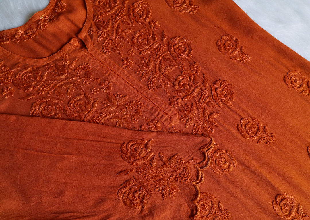 Gul Rust Scalloped Rayon set