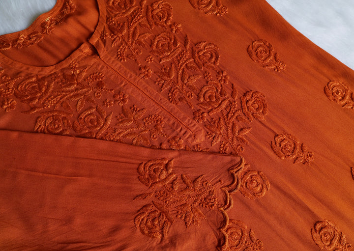 Gul Rust Scalloped Rayon set