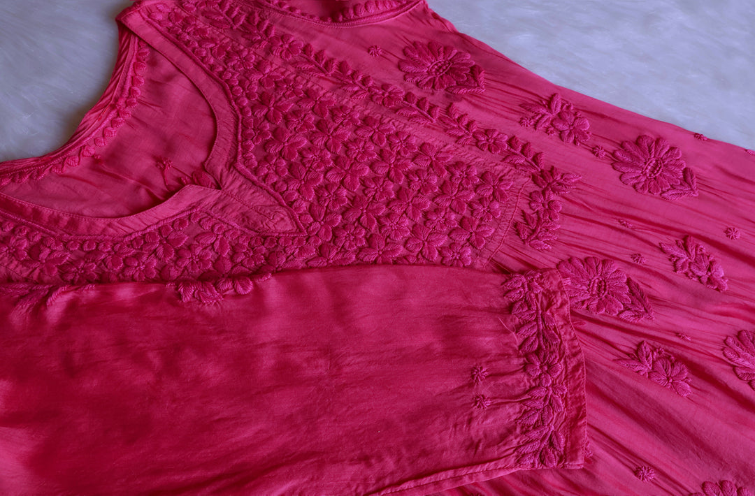 Hoor Pink 10D Pure Muslin Kurta Set